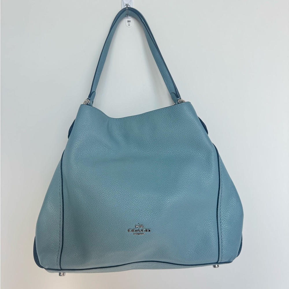 Coach Edie Blue Leather Shoulder Bag 31